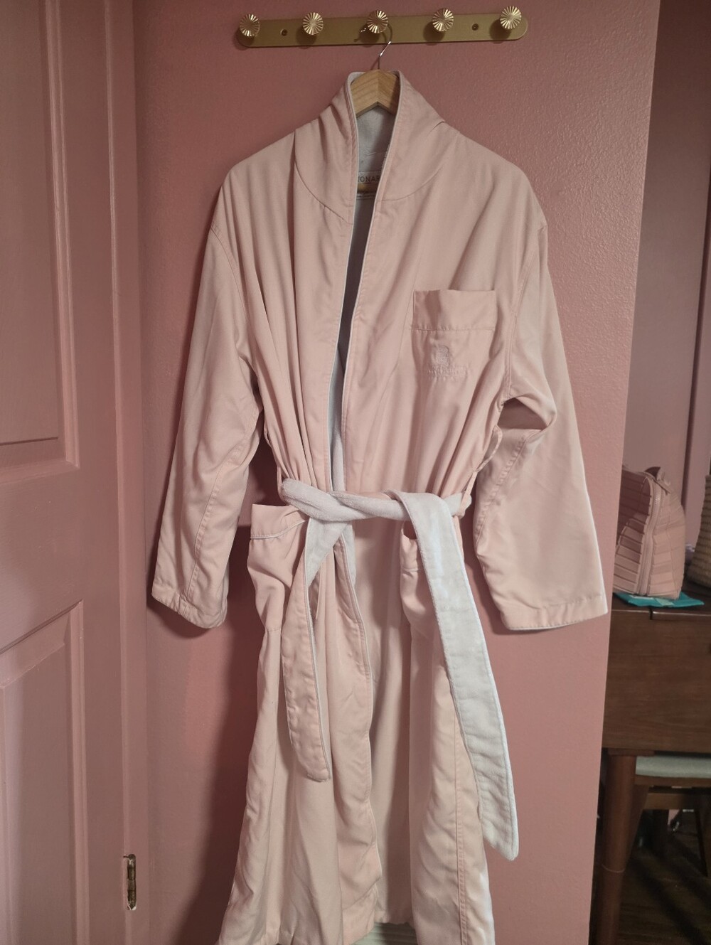 Classic Pink Microfiber Robe - Picture 3 of 6